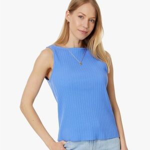 Madewell 2X Blue Sleeveless Ribbed Top